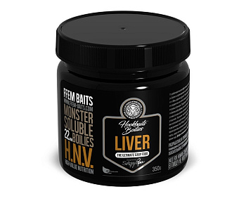Бойлы пылящие FFEM Baits насадочные Monster Soluble Boilies Liver  22мм 350 г (Острая печень) 