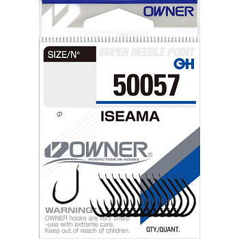 Крючки с лопаткой Owner ISEAMA black 50057 Size 12  