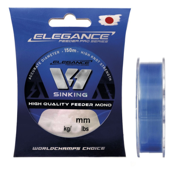 Монофильная леска Elegance Feeder V1  150м 5,16 кг0,22мм (синяя)