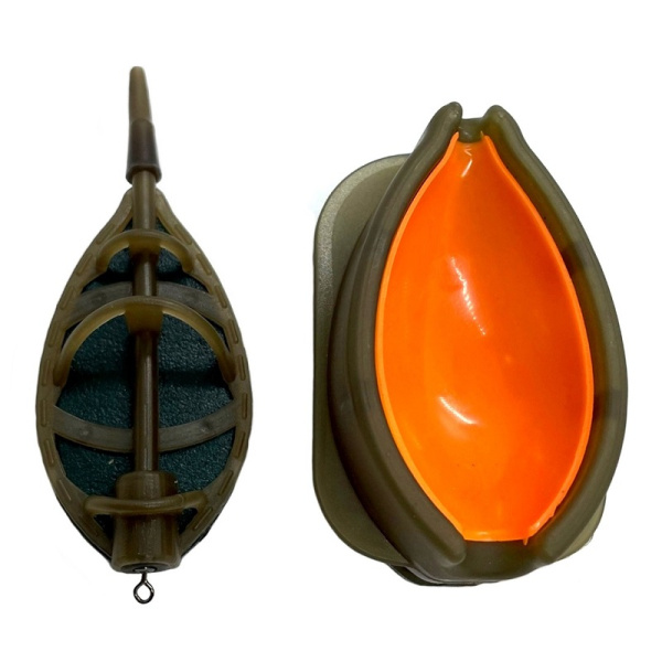 Прес-форма с кнопкой Carp Hunter Flat Method Feeder Mould Large 1