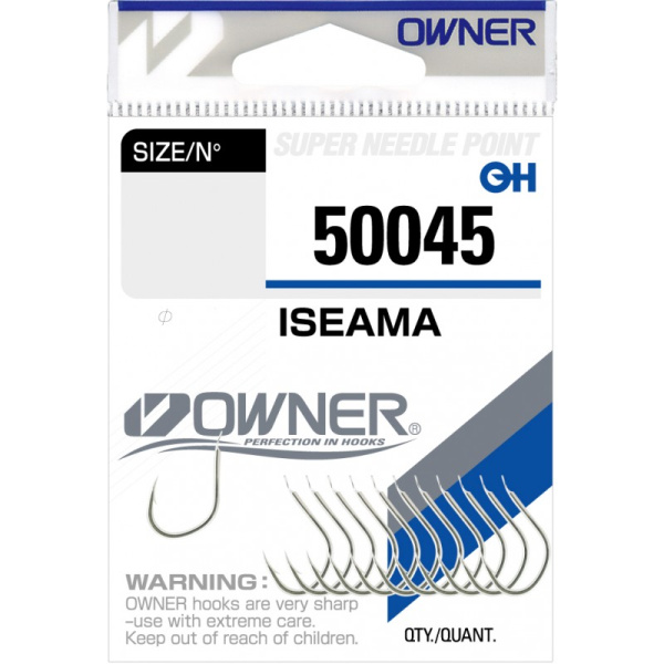 Крючки с лопаткой Owner ISEAMA nickel 50045 Size 10