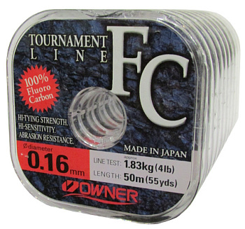 Леска Owner Tournament Fluorocarbon  50м 6,1кг/0,31мм Прозрачный 