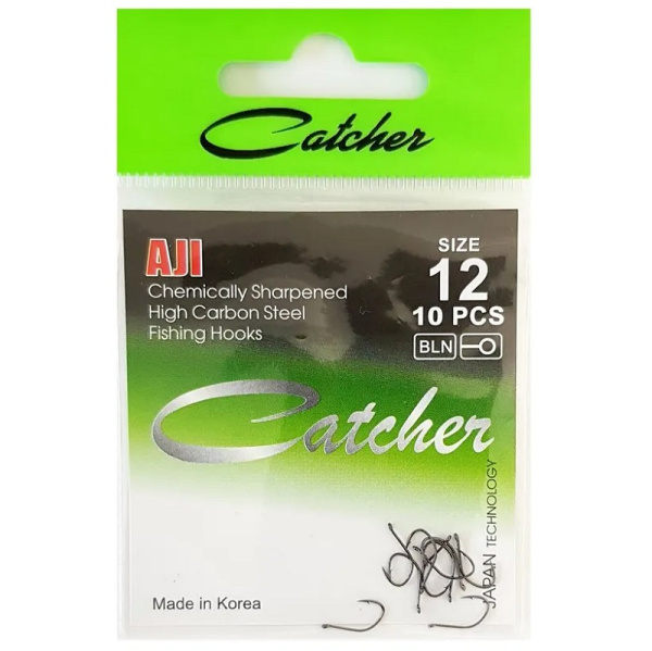 Крючки Catcher AJI Size 12 Черный никель