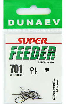 Крючки с колечком Dunaev Super Feeder 701 Size 10 Черный никель 