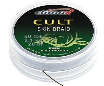 Повод. мат. в оболочке Climax CULT Skin Braid New  20м 20lb/ (Weed) 