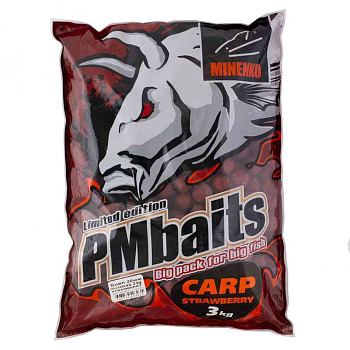 Бойлы пылящие Minenko PMbaits Strawberry 26мм 3 кг (Клубника) 
