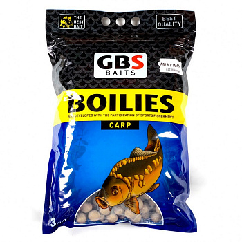 Бойлы пылящие GBS Baits  Milky Way 24мм 3 кг (Млечный путь) 