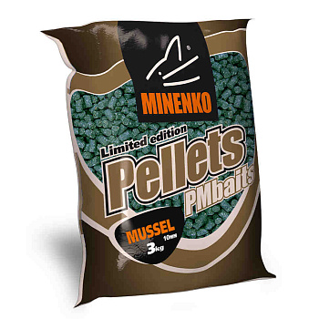 Пеллетс Minenko PMbaits Mussel 10мм 3 кг (Мидия)   Темный