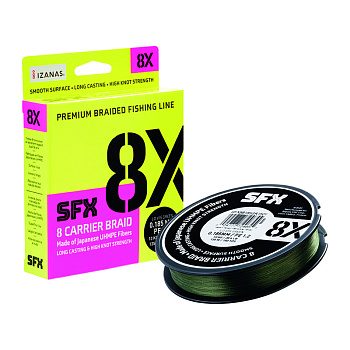 Плетеный шнур Sufix SFX 8X  135м 10кг/0,165мм (Зеленый) 