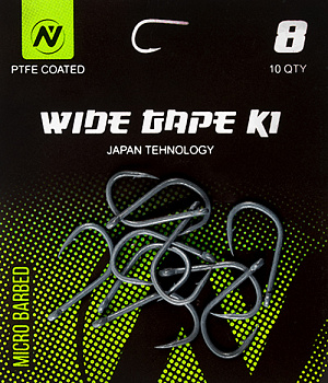 Крючки карповые VN Tackle Wide Gape K1 Size 8 Тефлон 