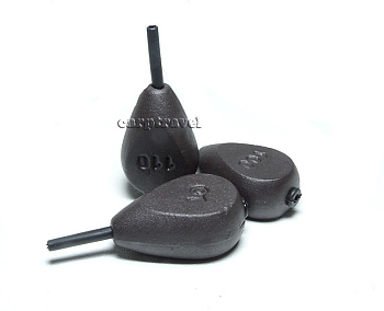 Грузило In-Line плоский Carptravel In-Line Flat Pear  3,2oz/90г
