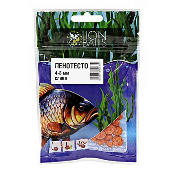Пенотесто  Lion Baits Plum (Слива)  (Оранжевый) 4-8мм