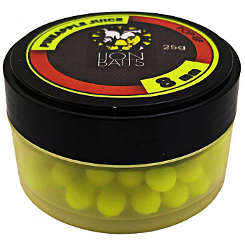 Бойлы плавающие Lion Baits   Pineapple Juice 8мм 25 г (Ананасовый сок) 