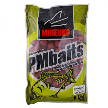Бойлы пылящие Minenko PMbaits Strawberry 24мм 1 кг (Клубника) 