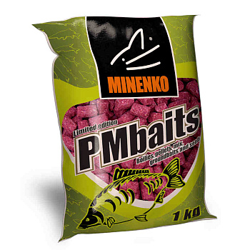 Пеллетс Minenko PMbaits Strawberry 14мм 1 кг (Клубника)   Красный
