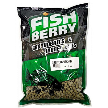 Пеллетс Fishberry медленнорастворимый Garlic 6мм 1 кг (Чеснок)   