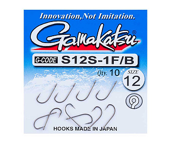 Крючки с колечком Gamakatsu S12S-1F/B Size 12  