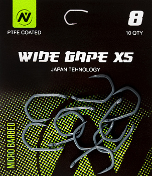 Крючки карповые VN Tackle Wide Gape X5 Size 8 Тефлон 