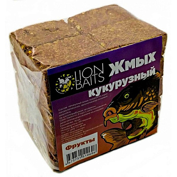 Прикормка Lion Baits Карп/карась Жмых кукурузный 520 г (Макуха Фрукты) 