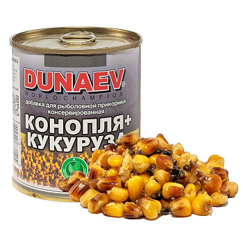 Добавка для прикормки Dunaev  Конопля Кукуруза 320 г (Натуральный) 