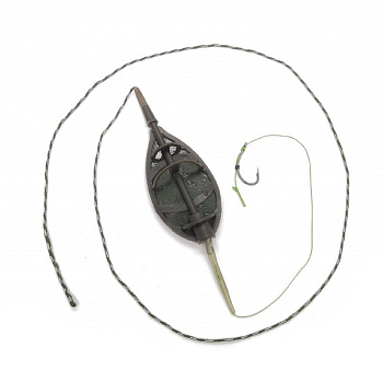 Готовый карповый монтаж с флэт кормушкой Carp Hunter Flat Method 70 гр 1шт